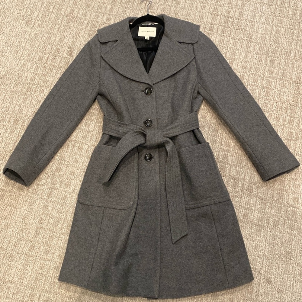 Banana Republic dark gray wool coat